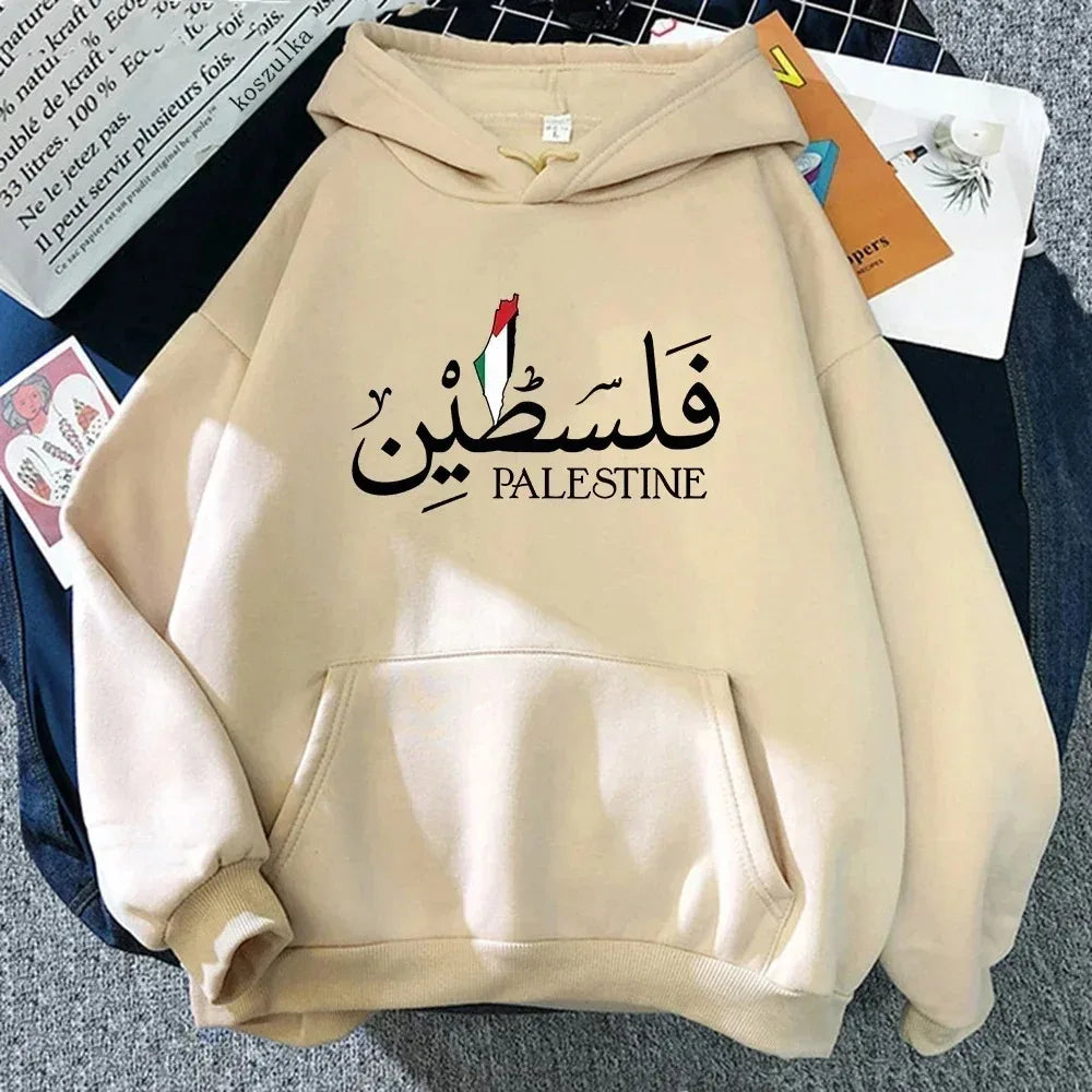 Palestine Hoodie Fashion Women Harajuku Aesthetic Graphic Palestina Hoodies Classic Unisex Vintage Hooded Pullovers Sweatshirts