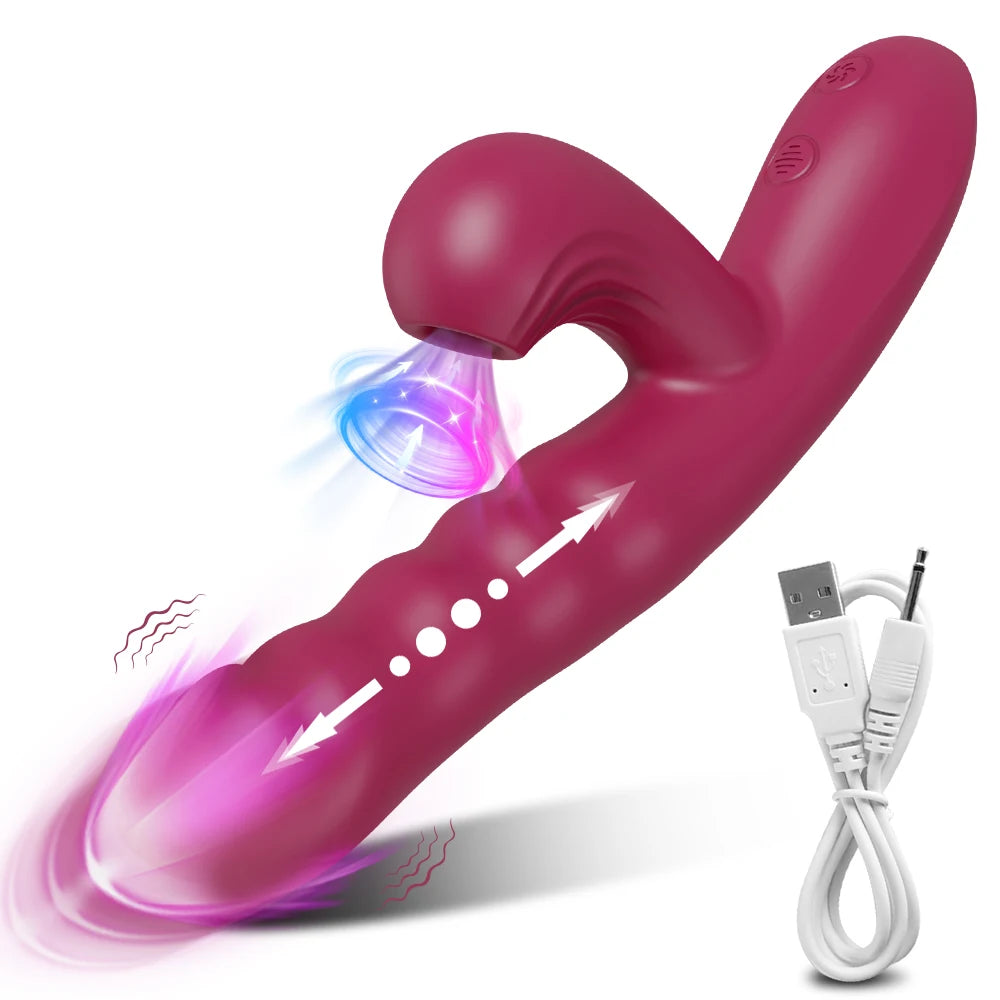 Powerful Thrusting Sucking Vibrator Female Sucker Clitoris Stimulator G Spot Dildo Massager Adult Goods Sex Toys Shop for Women