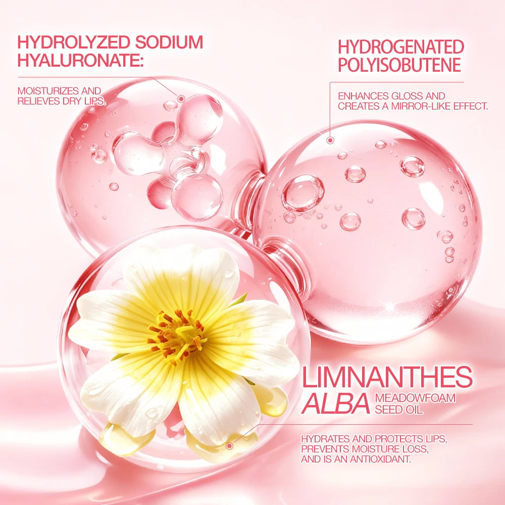 O.TWO.O Liquid Lip Gloss Lipstick Glossy Finish High-Shine Long Lasting Moisturize Non-Stick Glassy Lips Glossy Lip Stain Makeup