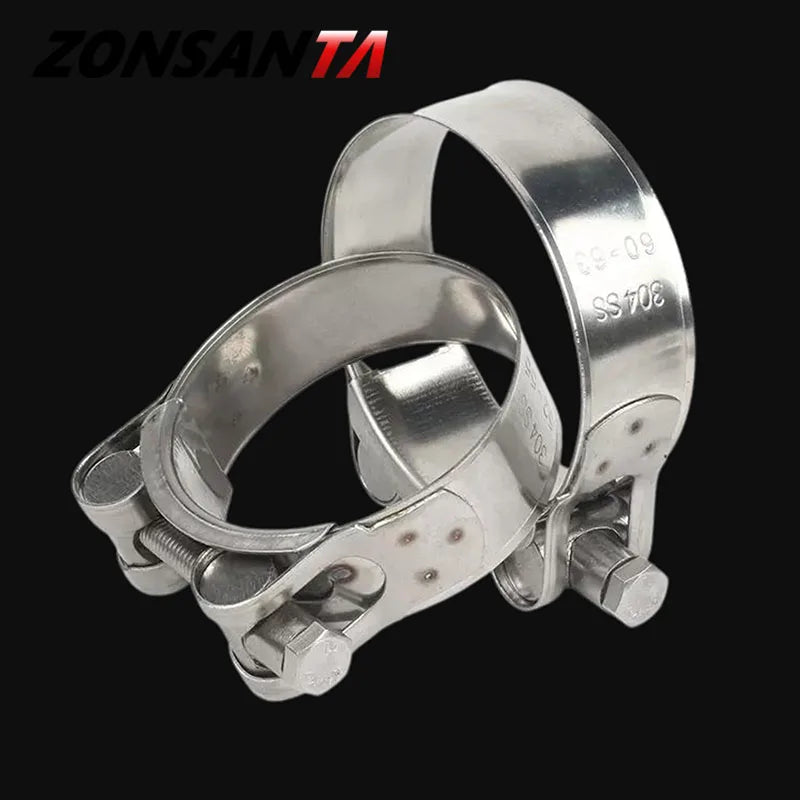 1pcs 304 Stainless Steel Powerful Hose Clamp Exhaust Air Water Pipes Durable Sealing Powerful Strength Repair Welding Tools