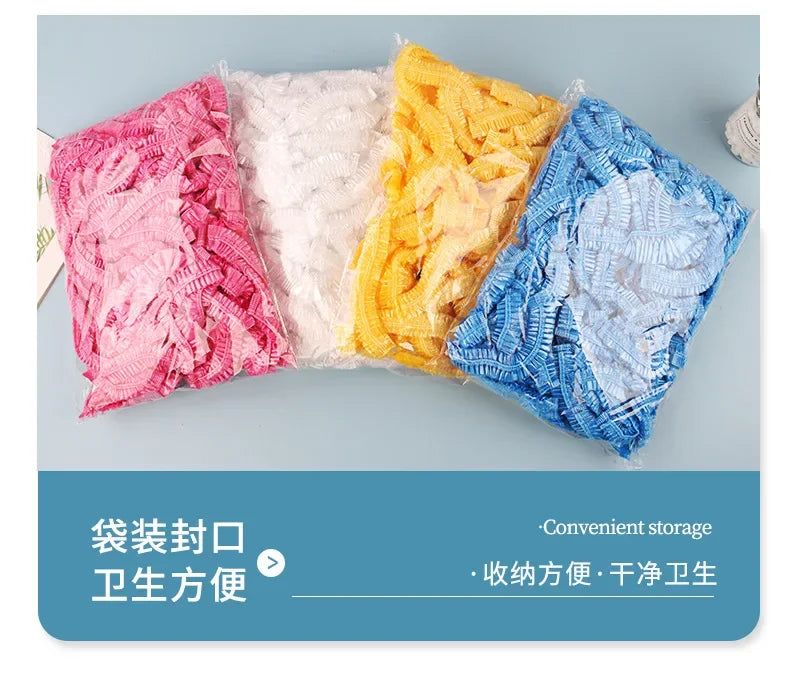 Disposable Shower Cap Covers Sauna Accessories Transparent and Waterproof Disposable Hair Caps Bathroom Products Home