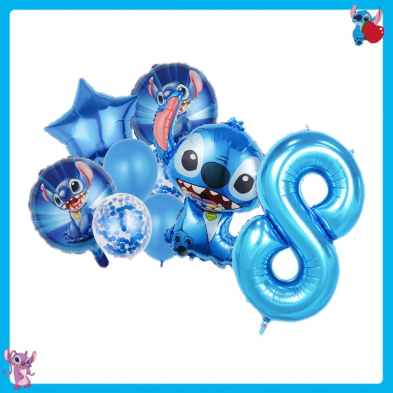 Disney Stitch Birthday Party Decoration Tableware Balloon Cup Plate Banner Backdrop Lilo And Stitch Theme Party Supplies Favors