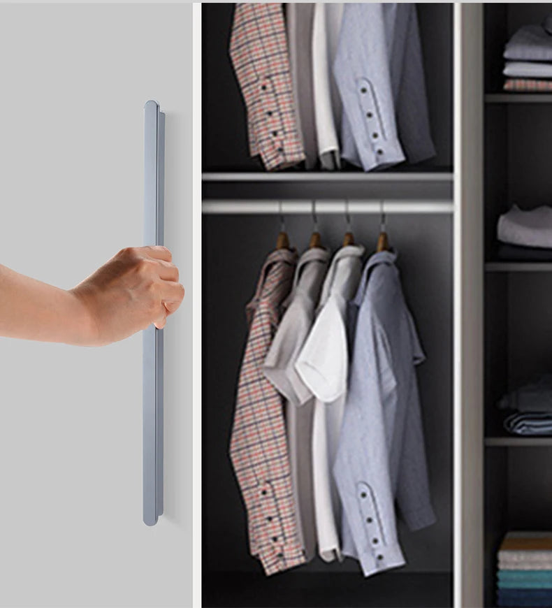 Modern style wardrobe cabinet bathroom cabinet black pulls drawer handles furniture cupboard aluminum alloy handle