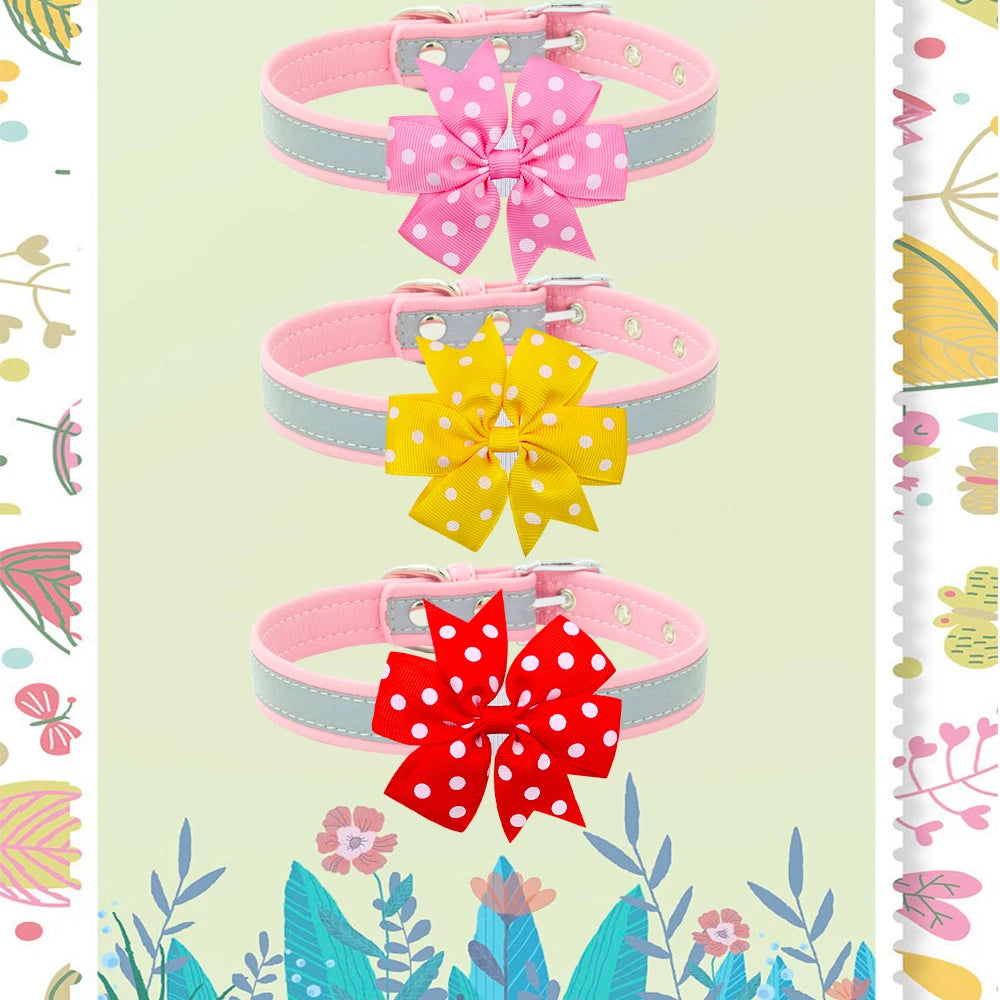 10ps Dog Bow Tie Small Dog Accessories Slideable Dog Bowties Dot Pet Supplies Pet Dog Collar Grooming Accessories For Dogs Cats