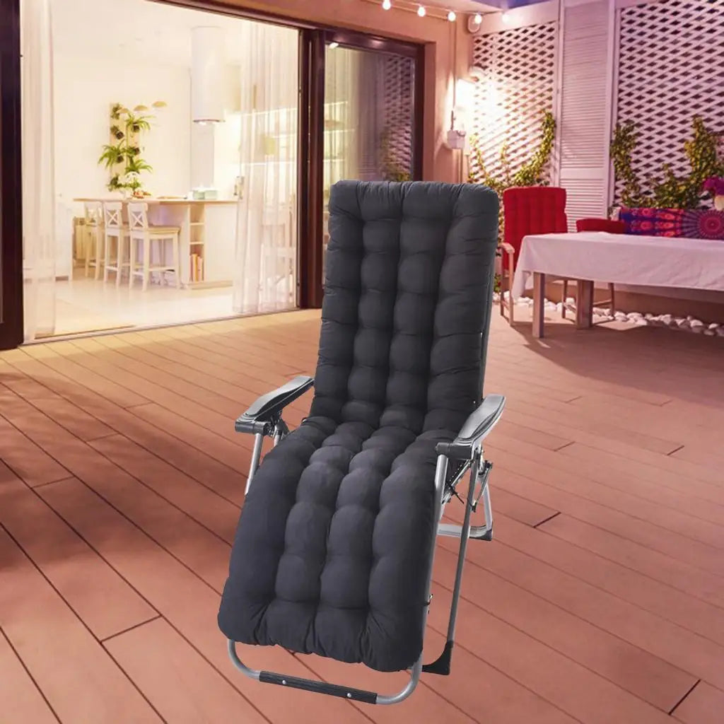 Polyester Recliner Cushion Thickened Mat Sunlounger Cushion Outdoor Indoor