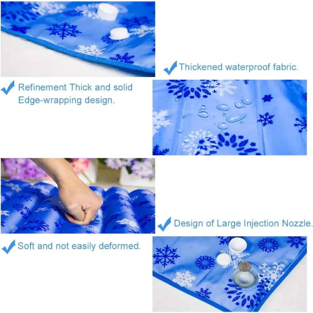 Cooling Mat,Cool Pillow Ice Pillow,Water Cooling Seat Cushion for Office Chair & Car,Soft Summer Ice Water Pad 45*45cm
