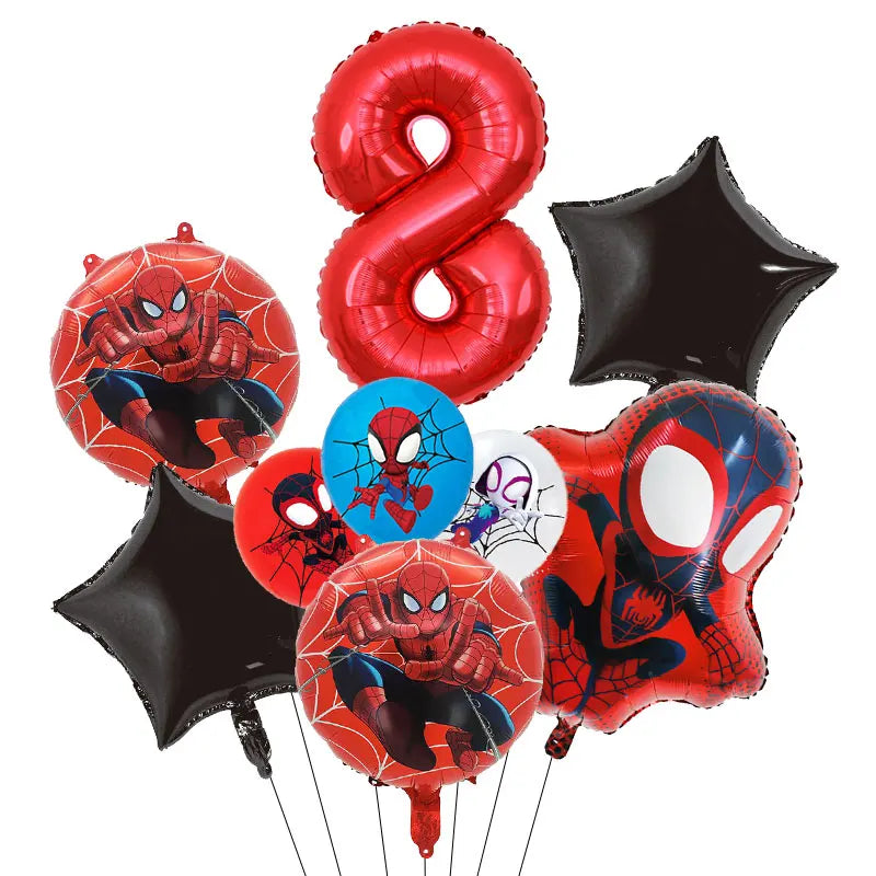 Spidey And His Amazing Friends Birthday Decoration Tableware Supplies Party Paper Cups Plates Tablecloth Banner Balloons For Kid