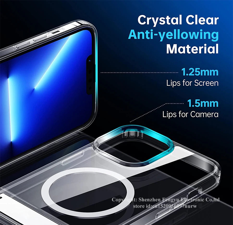 Magnetic Stand Phone Case for iPhone 16 15 14 Pro Max Plus 12 13 Mini 11 Mobile Cases with Kickstand Shockproof Slim Back Cover