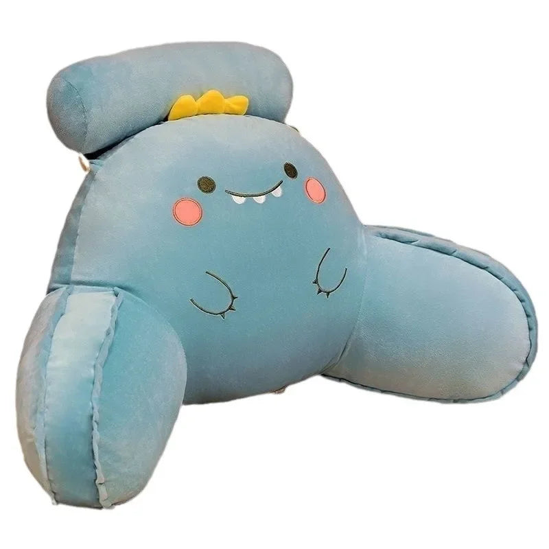 Cute Cartoon U-Shaped Cushion - Soft Cotton Neck Waist Protection Pillow Sofa Bed Office Chair Backrest for Reading Support
