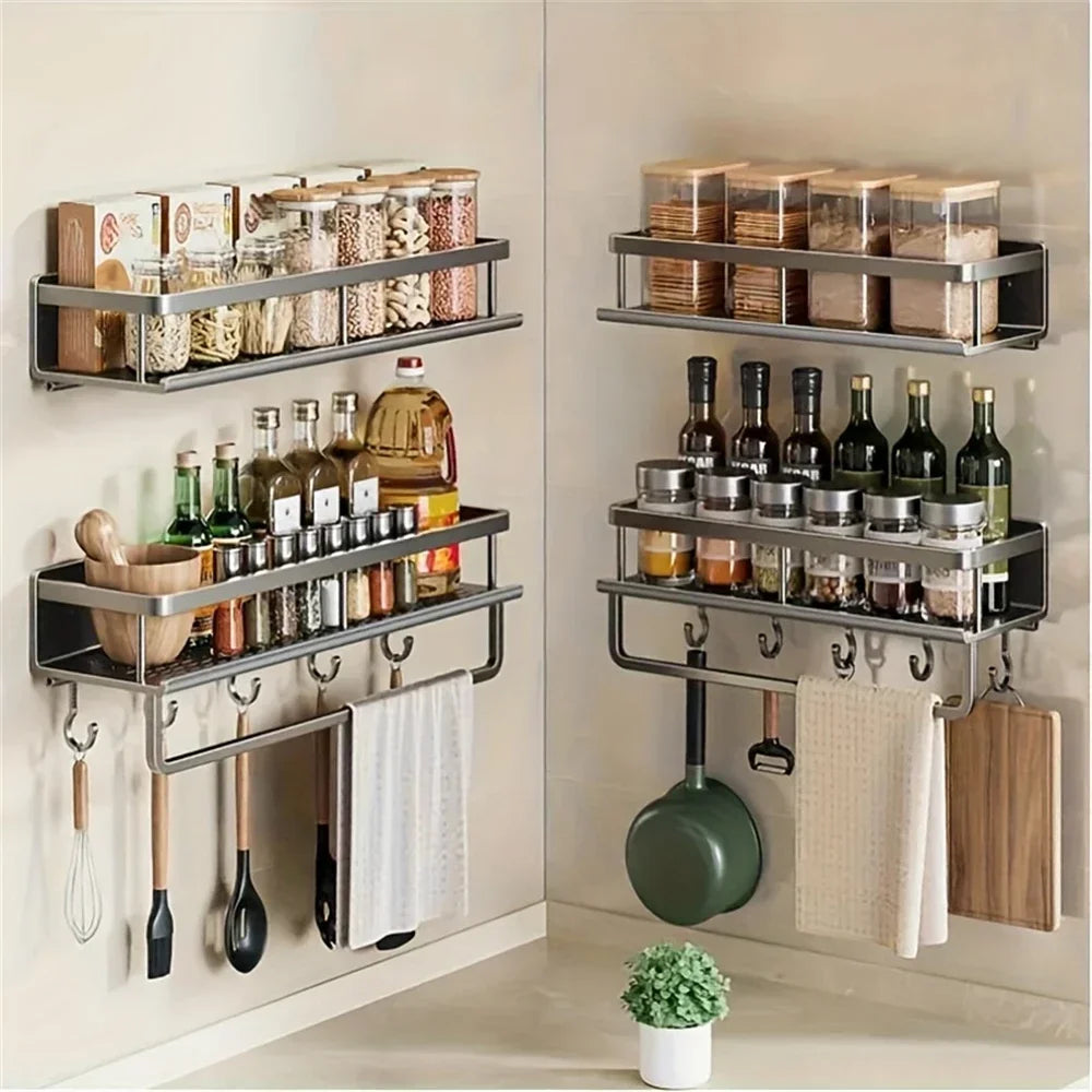 Kitchen Multifunctional Storage Rack Kitchen Table Items Organizer Shelf Cooking Items Wall Mounted Rack Kitchen Accessories
