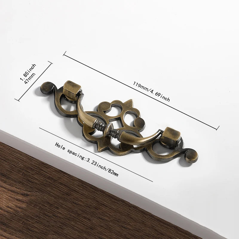 Red/Green Bronze AntiqueEuropean classical  old-fashioned furniture kitchen cabinet handle shoe cabinet drawer zinc alloy handle