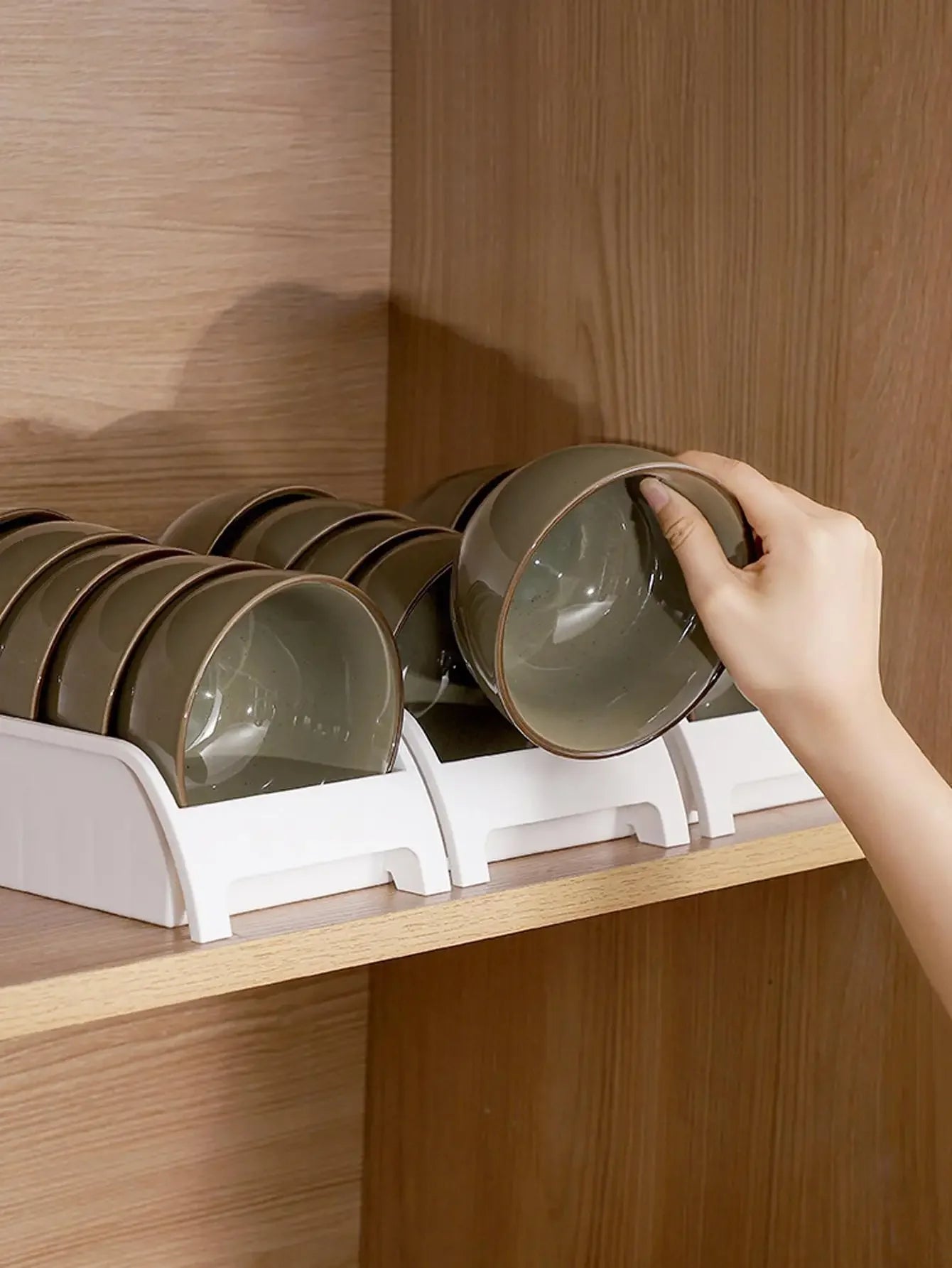 Dish Drain Rack Dinnerware Storage Organizer Cabinet Shelves Bowl Cup Rack Multifunctional Organizer Kitchen Supplies Holder