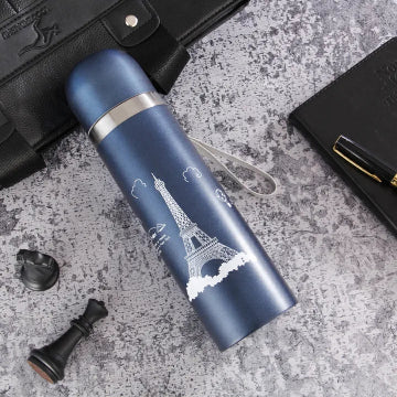 500ml Stainless Steel Metallic Insulated Vacuum Flask Travel Water Bottle