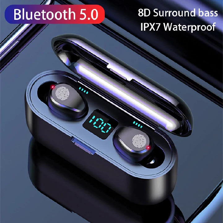 VEDO F9 Mini True Wireless Bluetooth Earbuds with LED Digital Screen
