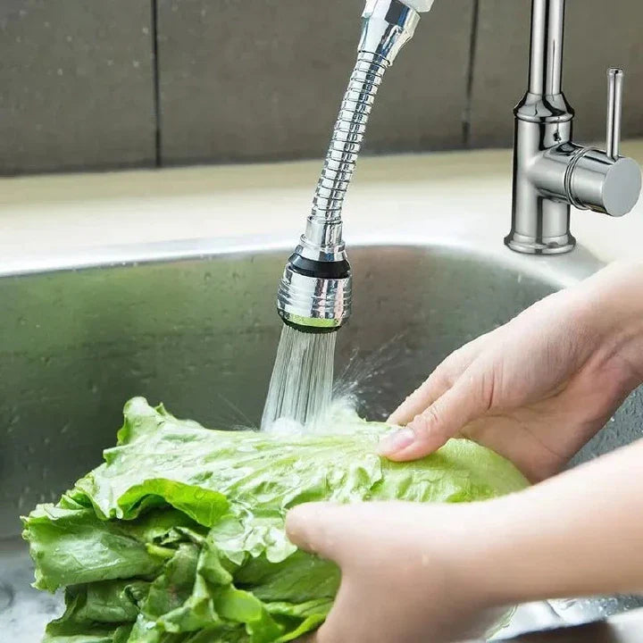 360-Degree Swivel Faucet Extender: Water Saving Nozzle Filter for Kitchen Sink