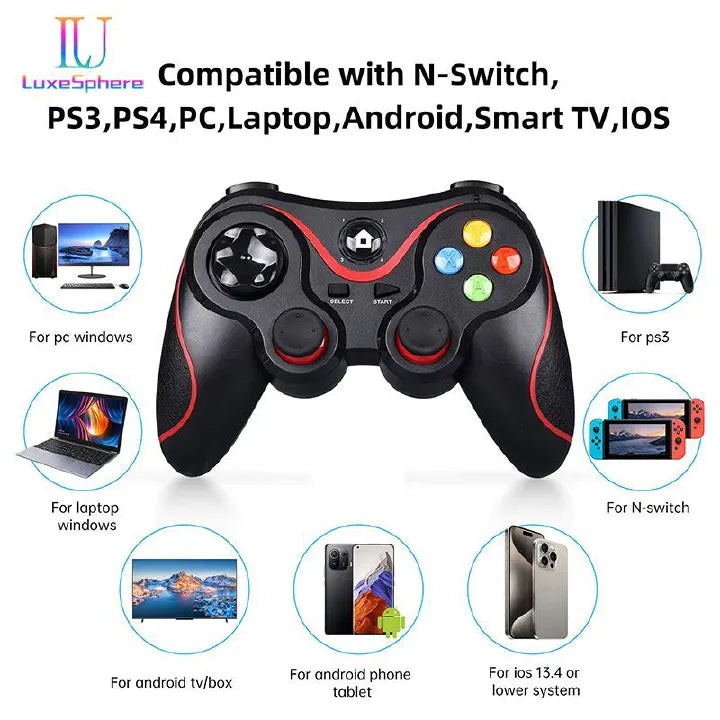 V8 2.4G Bluetooth Wireless Game Controller for Android PC PS3 PS4 Switch Gaming