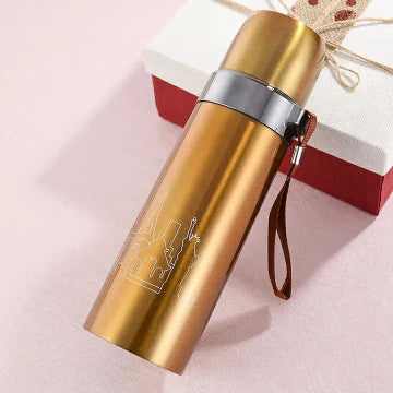 500ml Stainless Steel Metallic Insulated Vacuum Flask Travel Water Bottle