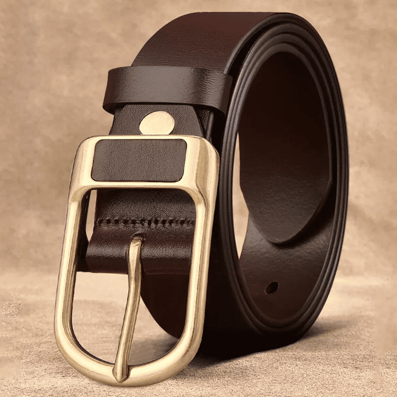 Men's Vintage Black PU Leather Belt with Stylish Needle Buckle