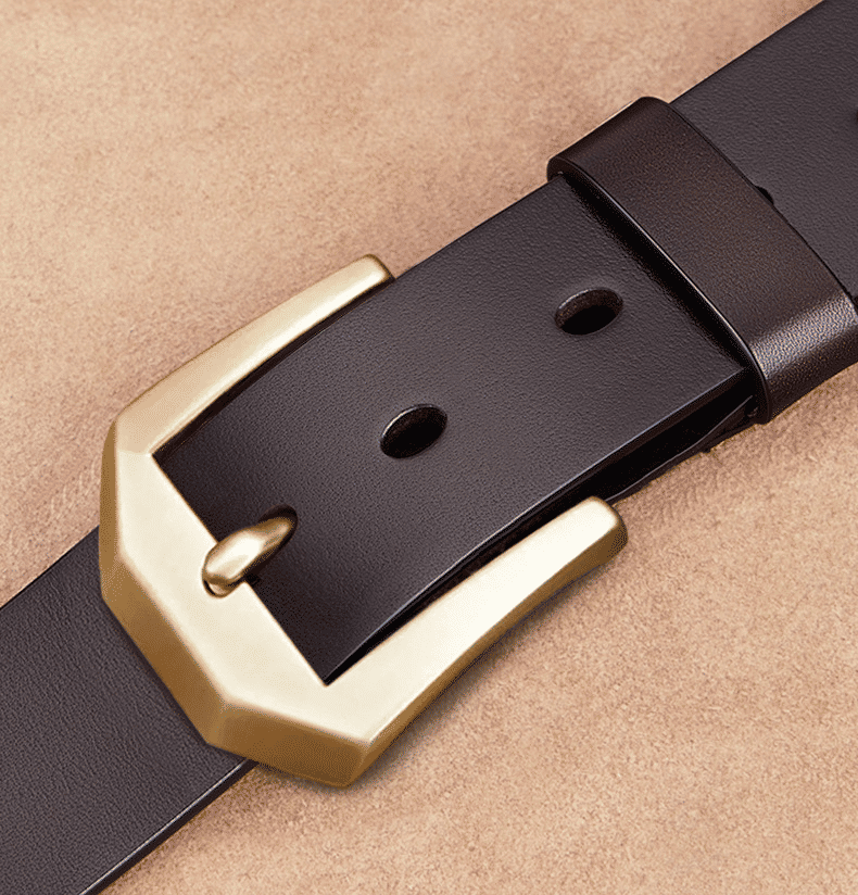 Men's Vintage Black PU Leather Belt with Stylish Needle Buckle