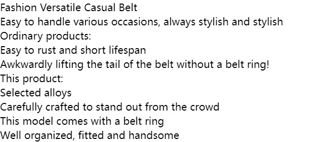 Durable Men's Vintage PU Leather Business Casual Belt with Adjustable Needle Buckle