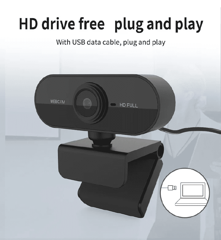 Full HD 1080P/2K USB Webcam with Built-in Microphone for PC Mac Laptop Desktop Streaming