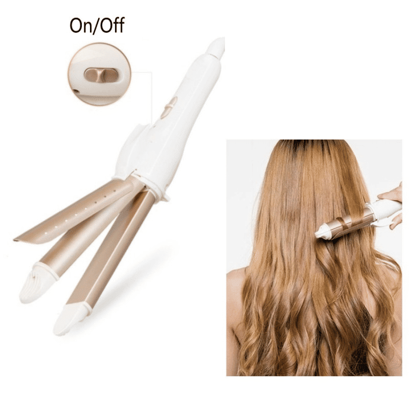 Efficient 2-in-1 Gold Hair Straightener & Curling Iron for Versatile Styling