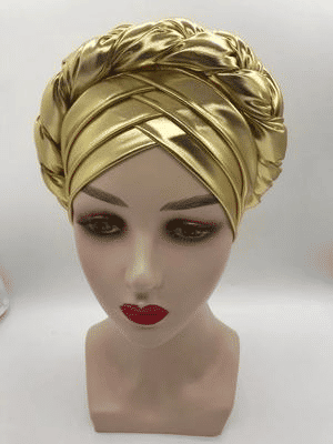Premium Women's Braided Turban Headwrap - Auto Gele Headtie - Stylish Headscarf Bonnet
