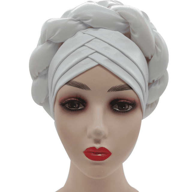 Premium Women's Braided Turban Headwrap - Auto Gele Headtie - Stylish Headscarf Bonnet