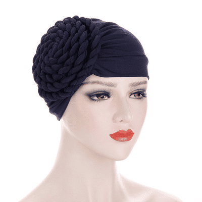 Elegant Braided Turban Head Wrap for Women - Soft, Stylish, Versatile Headwear