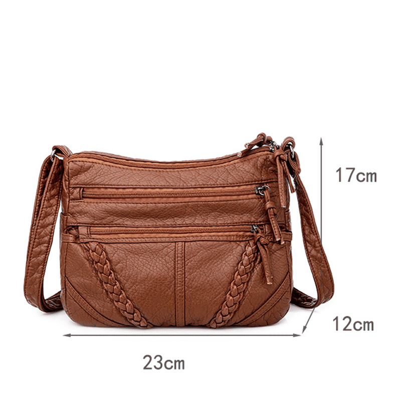 Fashionable Multi-Pocket PU Leather Women's Shoulder Handbag - Versatile Messenger Purse