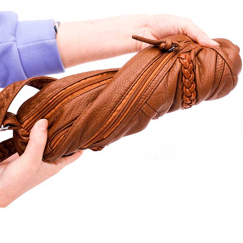 Fashionable Multi-Pocket PU Leather Women's Shoulder Handbag - Versatile Messenger Purse