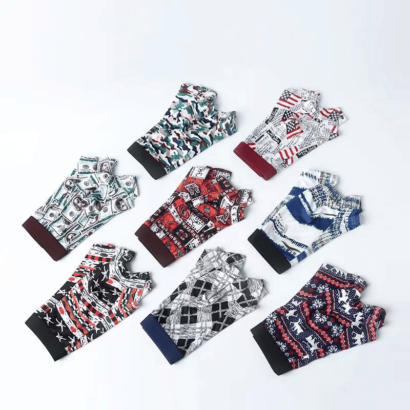 4-Pack Men's Ice Silk Boxer Briefs: Breathable, Comfortable, Fashion Print Underwear