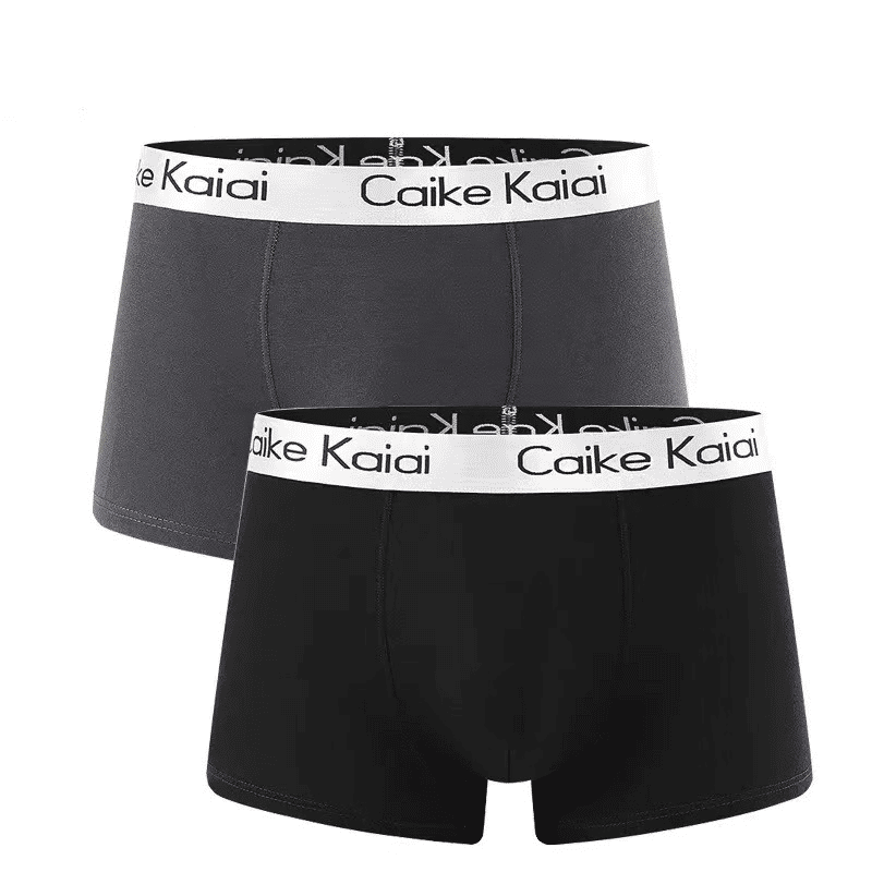 Caike Kaidi Men's 4-Pack Cotton Boxer Briefs - Antibacterial, Breathable, Youthful
