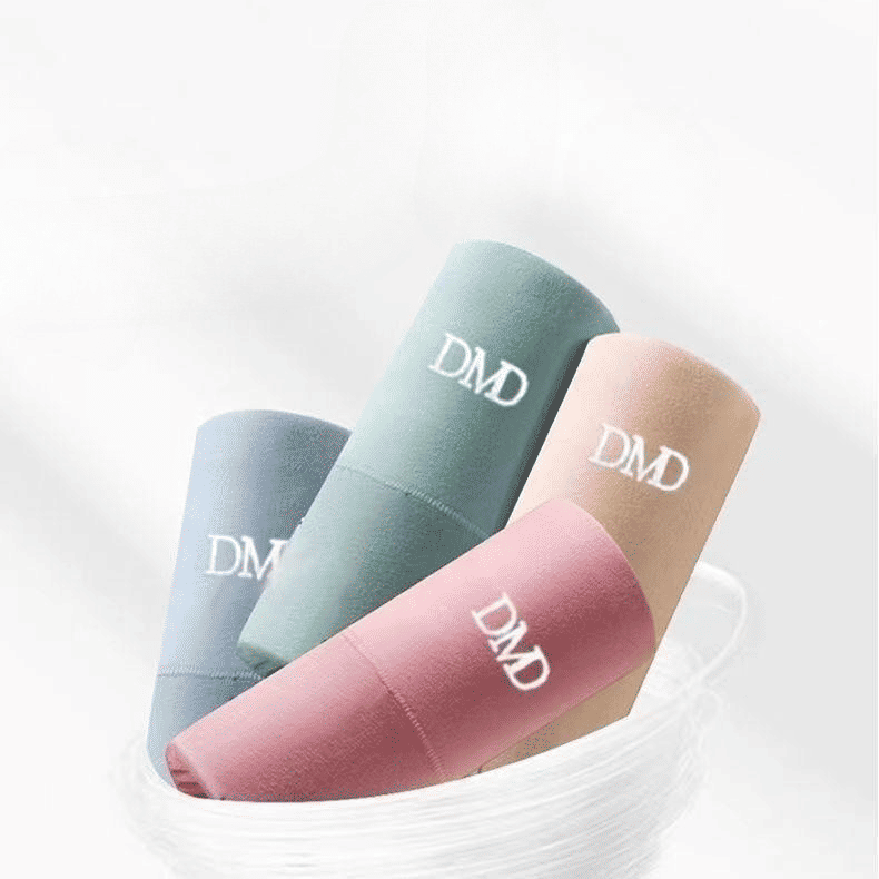 4-Pack Pure Cotton Graphene Antibacterial High-Waist Seamless Breathable Womens Panties