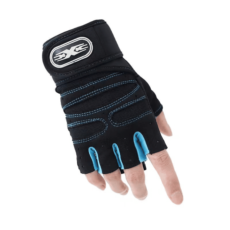 Unisex Long Wrist Half-Finger Cycling Gloves for Motorcycle Fitness Weightlifting