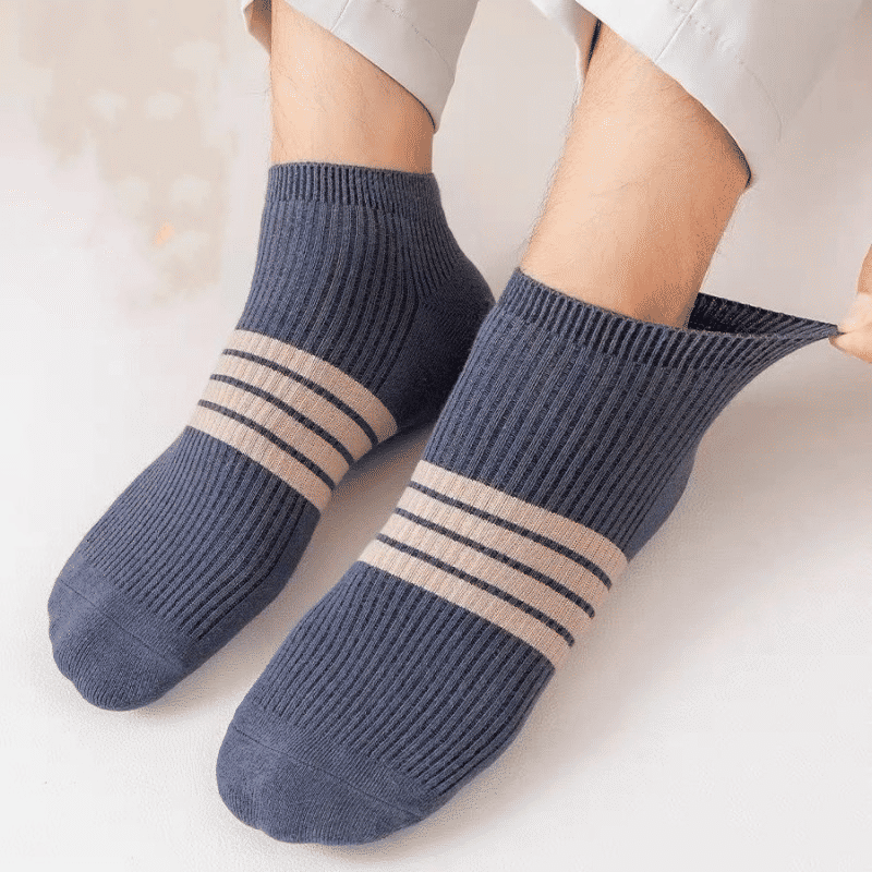 5 Pairs Men's Cotton Short Sports Sweat-Absorbing Odor-Proof Boat Socks Casual