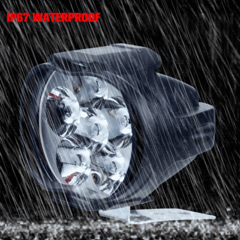 High-Power 6 LED Motorcycle Headlights Fog Spotlights Driving Lamps (2-Pack)