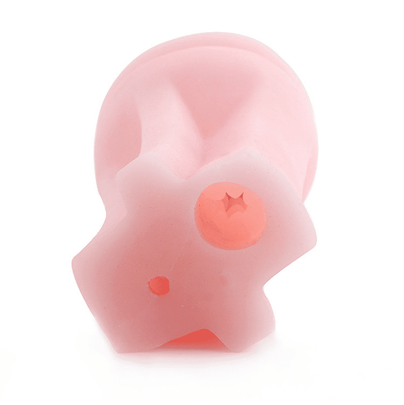 RUNSONE Realistic Vibrating Male Masturbator Cup - Flashlight Style Silicone Sex Toy