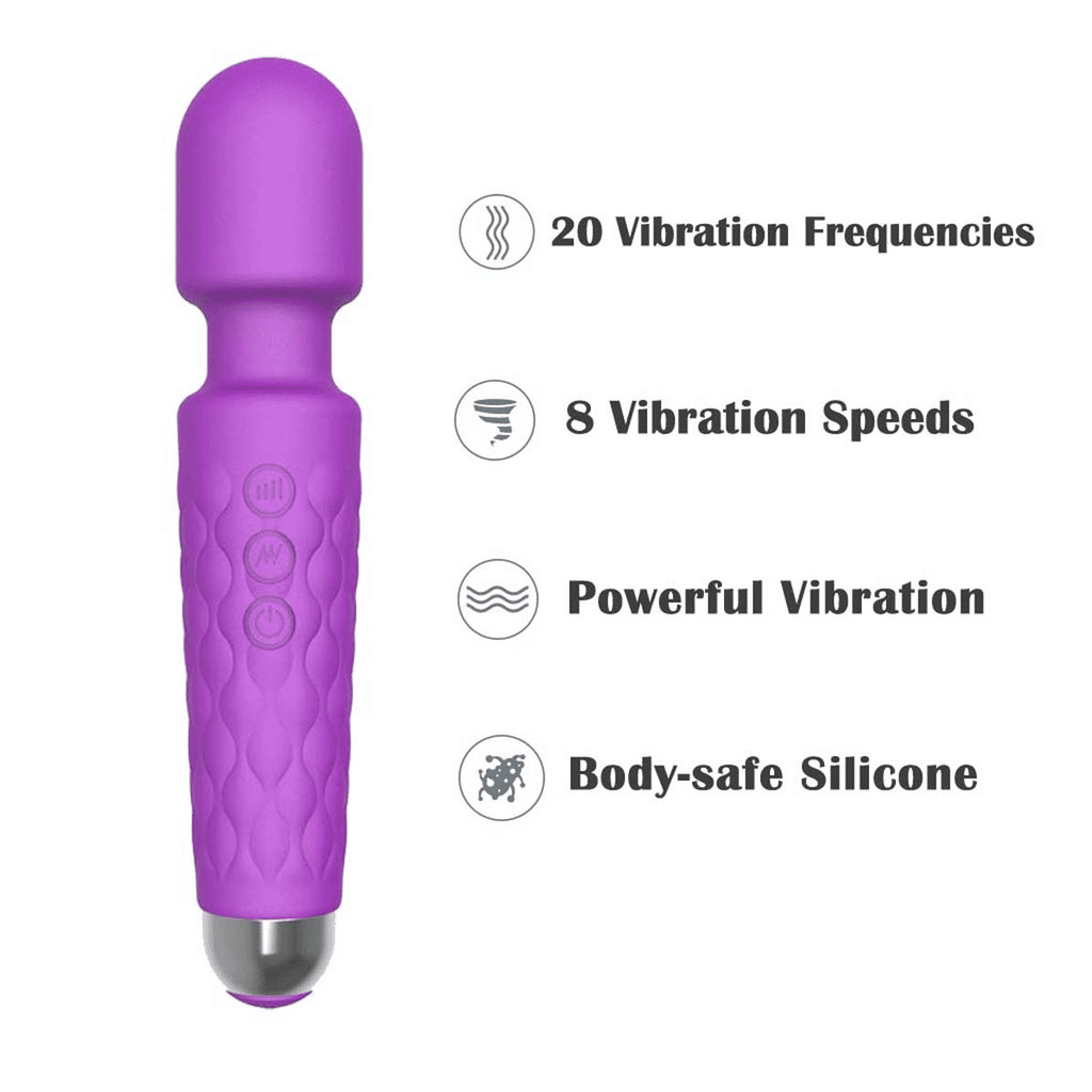 Rechargeable Cordless Wand Massager: Powerful, Waterproof, Body-Safe Silicone Stimulator