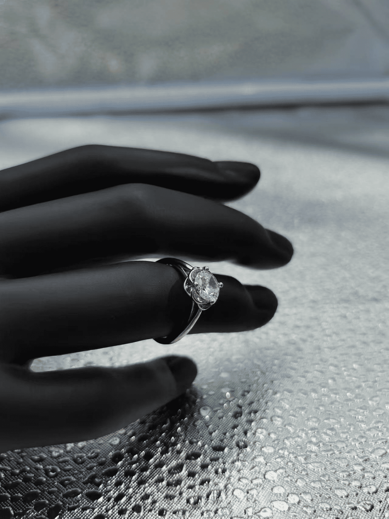 Elegant Adjustable Silver Plated Diamond Ring for Women - Wedding Engagement Gift