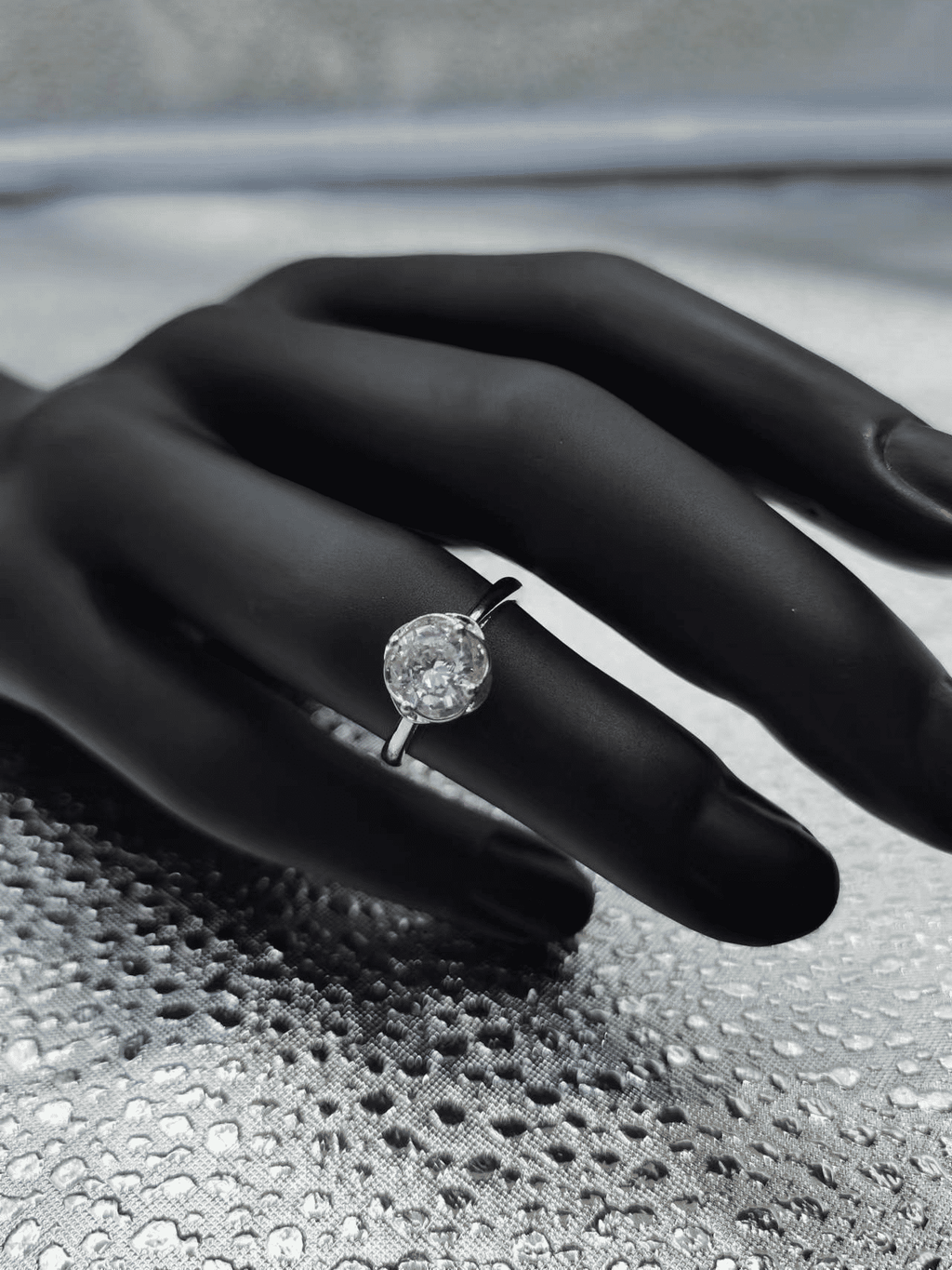 Elegant Adjustable Silver Plated Diamond Ring for Women - Wedding Engagement Gift