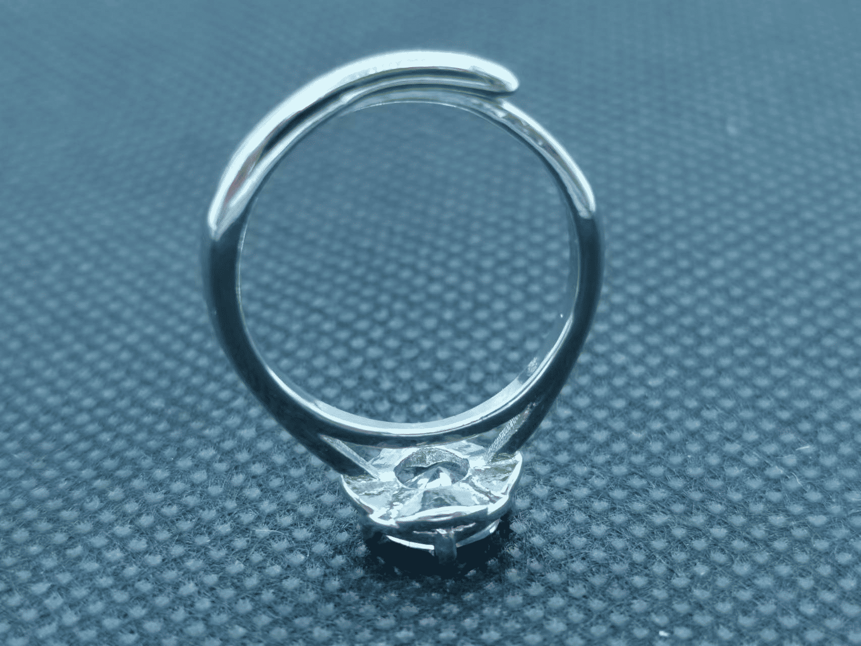 Elegant Adjustable Silver Plated Diamond Ring for Women - Wedding Engagement Gift