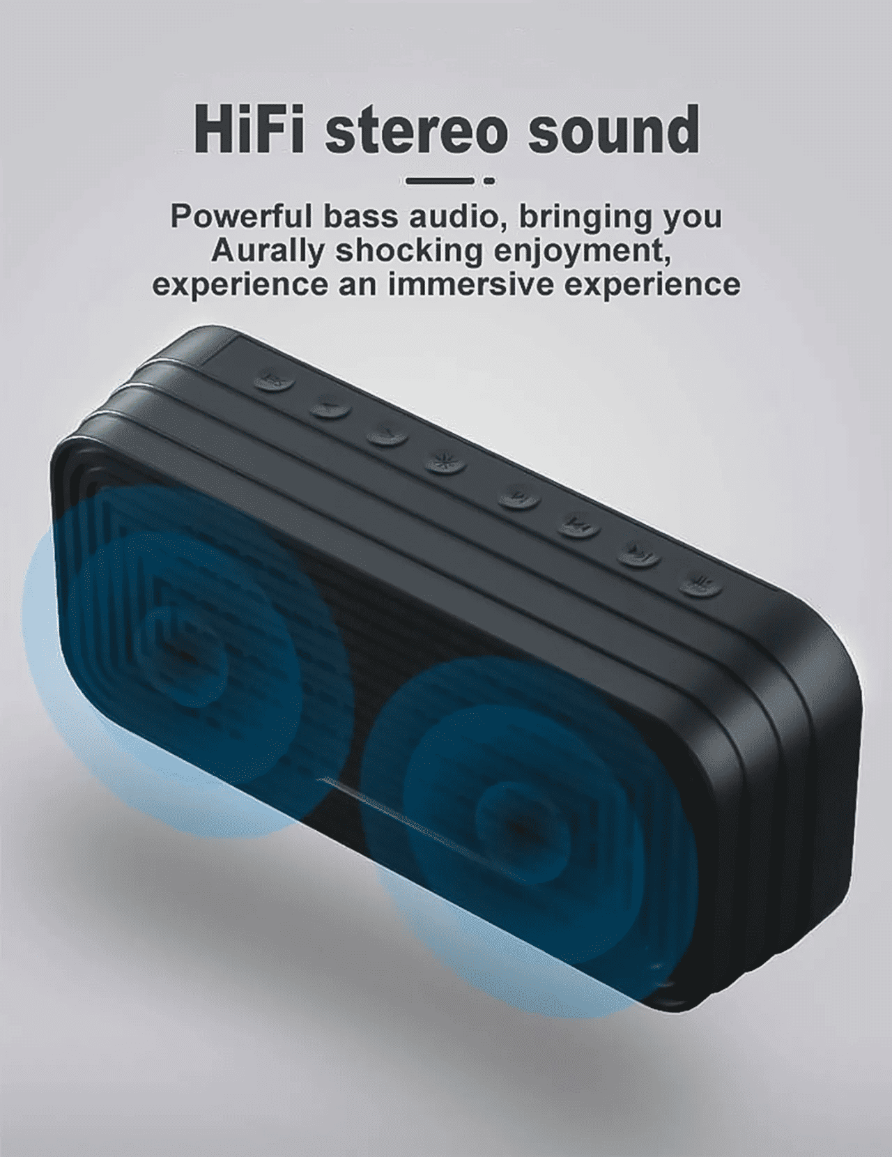 Multifunctional Wireless Bluetooth Speaker Mirror Alarm Clock with FM Radio