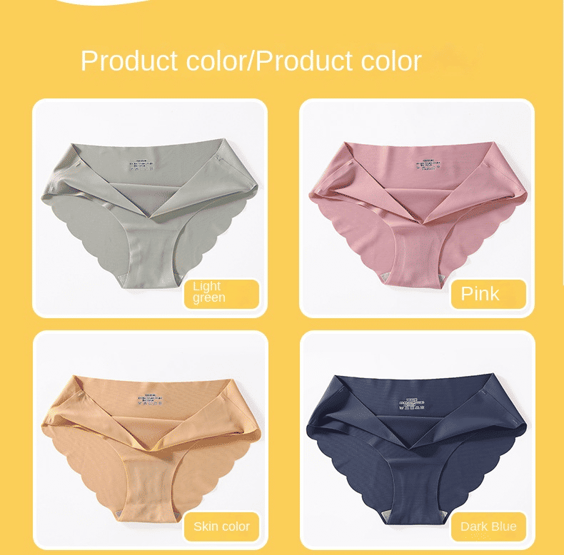 Baldur 5-Pack Women's Seamless Ice Silk Quick-Dry Panties - Comfy, Invisible Briefs