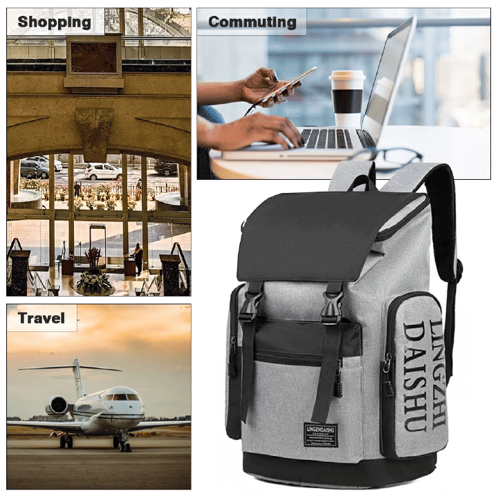 Large Capacity Men's Backpack: Outdoor Travel, Business Commute, Laptop Rucksack