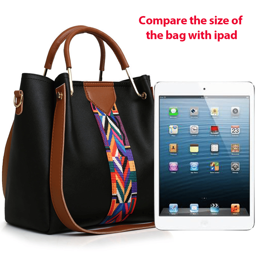 Elegant 4-Piece Waterproof PU Leather Handbag Set: Shoulder Tote & Sling Bags