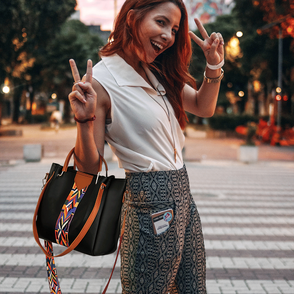 Elegant 4-Piece Waterproof PU Leather Handbag Set: Shoulder Tote & Sling Bags