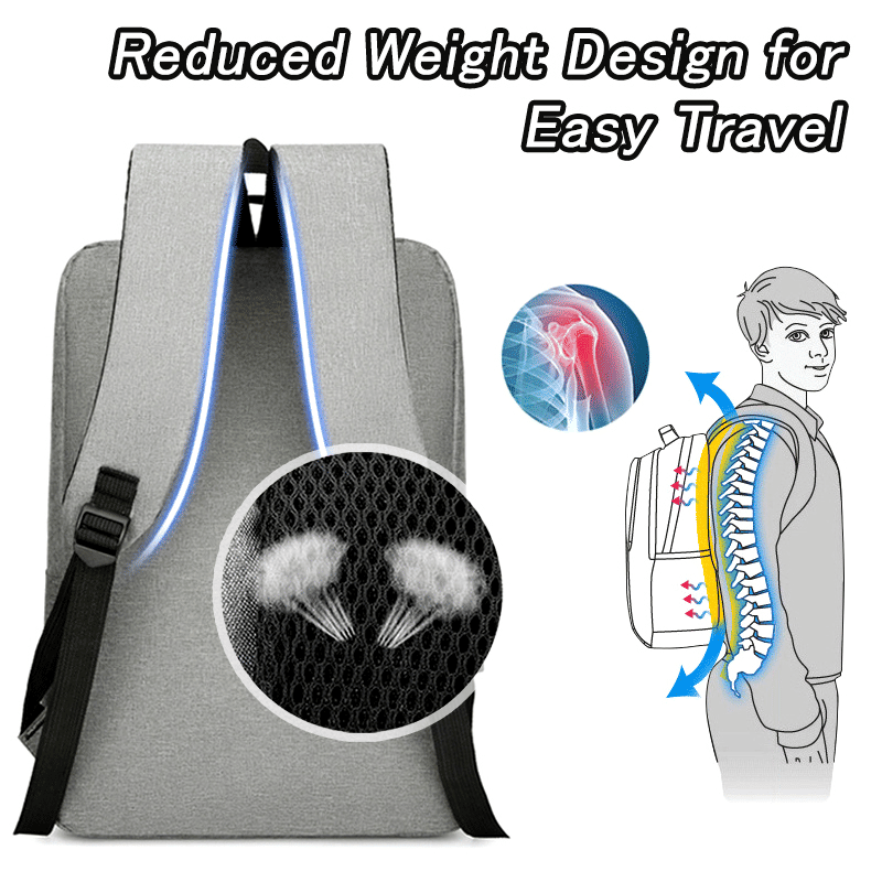Spacious 15.6-inch Laptop Backpack with USB Charging Port & Large Capacity