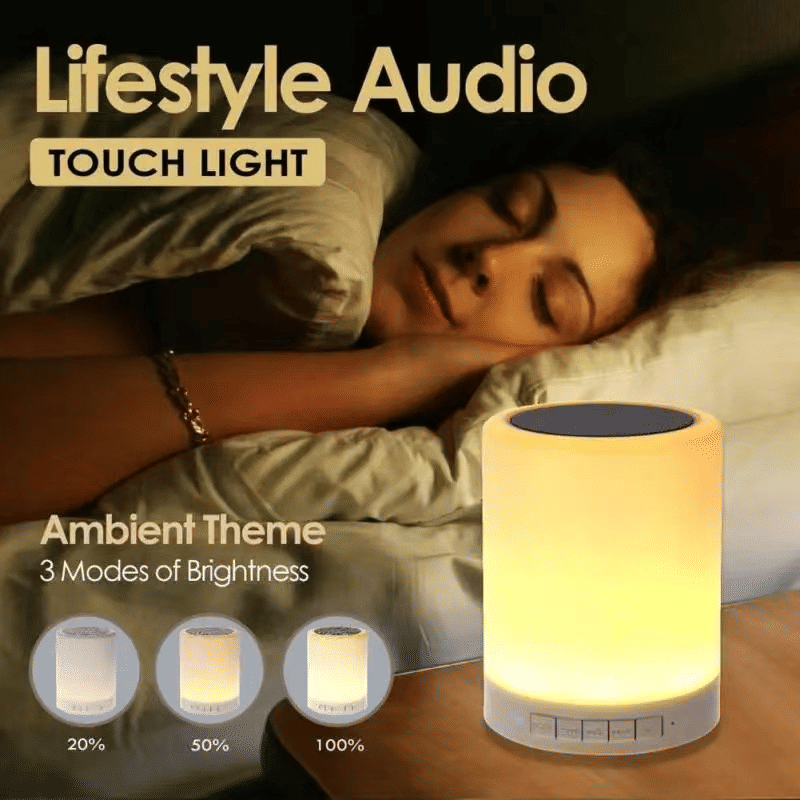 Y38 Smart Wake-Up Light, Touch Control, White Noise, 8 Alarm Bluetooth Speaker