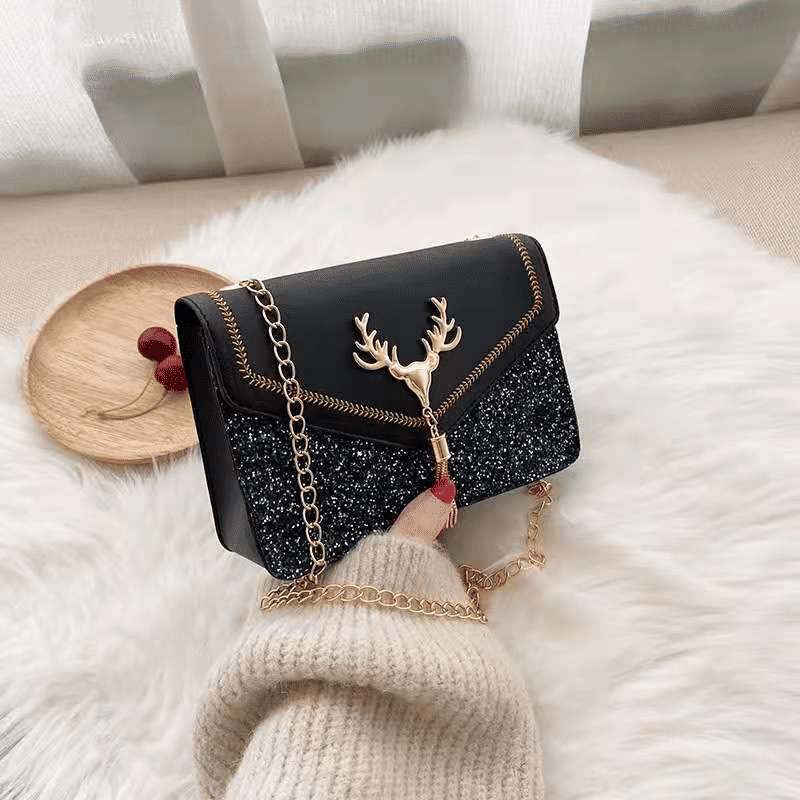 FBK Women's Frosted Tassel Mini Square Shoulder Bag - Chic Phone Sling